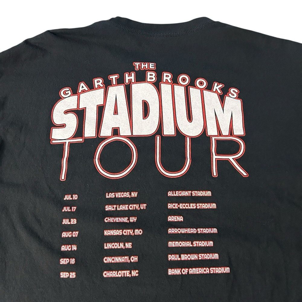 Garth Brooks XL Stadium Tour 2021 Short Sleeve Black‎ T-Shirt Band T Country - Picture 4 of 9